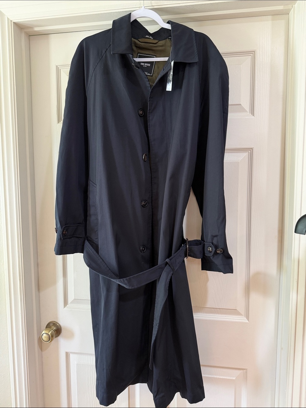 Todd Snyder Navy Mid-Length Mac Jacket Sz L. NWT